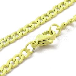 Spray Painted 201 Stainless Steel Curb Chain Necklaces&nbsp;NJEW-R258-01C