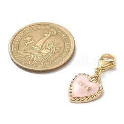 5Pcs Valentine's Day Alloy Enamel Pendants Decoratios&nbsp;HJEW-JM01162-01