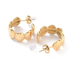 304 Stainless Steel Oval Stud Earrings&nbsp;EJEW-H115-25G