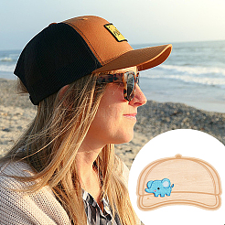 3Pcs 3 Colors MDF Hat Templates&nbsp;DIY-CN0003-35