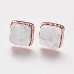 Natural Howlite Stud Earrings&nbsp;EJEW-F139-A07