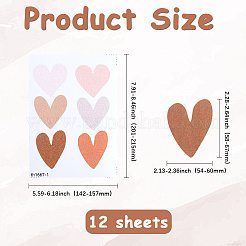 Heart PVC Self-Adhesive Decorative Stickers&nbsp;STIC-WH20010-04