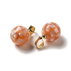 Natural Pink Shell Dyed Round Charms&nbsp;SSHEL-H071-01G-04