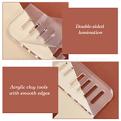 Transparent Acrylic Clay Tool&nbsp;TACR-WH0001-82