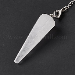 Natural Quartz Crystal Hexagonal Pointed Cone Dowsing Pendulum Pendants&nbsp;G-G983-05P-08