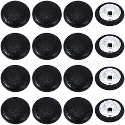 30Pcs 1-Hole PU Letaher Shank Buttons&nbsp;BUTT-CL0001-01A-01