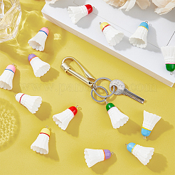 28Pcs 7 Colors Sport Ball Theme Opaque Resin Pendants&nbsp;RESI-FH0001-58