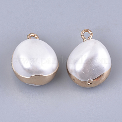 Electroplate Shell Pearl Pendants&nbsp;SSHEL-S263-14