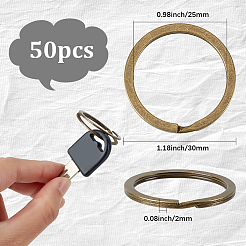 50Pcs Iron Double Loops Jump Rings&nbsp;IFIN-SP0001-62