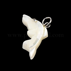 Natural White Shell & Crystal Rhinestone Pendants&nbsp;SH-CBAC52B-01C