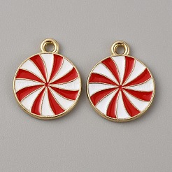 Christmas Themed Alloy Enamel Pendants&nbsp;ENAM-WH0058-017G
