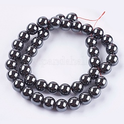 Non-Magnetic Synthetic Hematite Beads Strands&nbsp;G-H1624-10mm-3