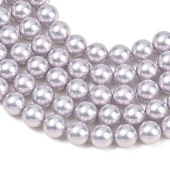 Frosted Glass Pearl Beads Strands&nbsp;GLAA-A044-08A-10