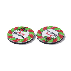 Christmas Style Printed Acrylic Cabochons&nbsp;MACR-O045-01C