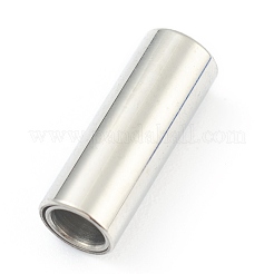 Tarnish Resistant 304 Stainless Steel Magnetic Clasps with Glue-in Ends&nbsp;STAS-O148-06D