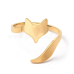 304 Stainless Steel Open Cuff Rings&nbsp;RJEW-Q808-02F-G