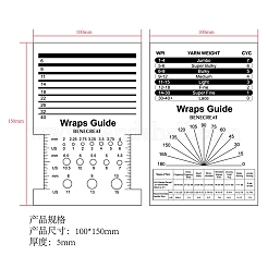 Rectangle Wooden Wooden Knitting Needle Gauge & Yarn Wrap Guide Board&nbsp;DIY-WH0033-85