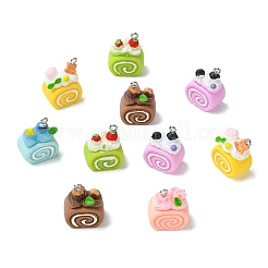 30Pcs 6 Colors Opaque Resin Pendants&nbsp;RESI-CJ0004-77