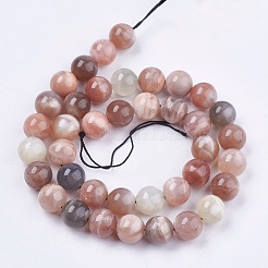 Natural Multi-Moonstone Beads Strands&nbsp;X-G-J157-10mm-06