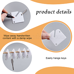 180Pcs Plastic Slotted Rack Key Tags with Metal Split Ring&nbsp;AJEW-GA0010-64