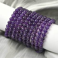 Natural Amethyst Beads Stretch Bracelets for Women&nbsp;BJEW-H636-01