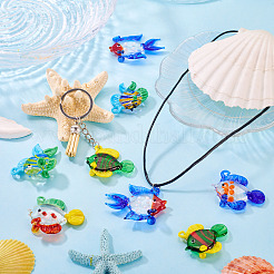 6Pcs 6 Styles Handmade Lampwork Pendants&nbsp;LAMP-TA0002-46
