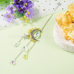 Moon & Star Alloy Hanging Ornaments&nbsp;HJEW-TADJ0022