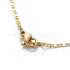 304 Stainless Steel Mariner Link Chain Necklaces&nbsp;NJEW-F261-11G