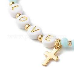 Glass Beads Stretch Bracelets Sets&nbsp;BJEW-JB06575-03