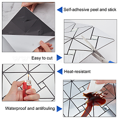 Square Mosaic Aluminum Plastic Self-Adhesive Wall Stickers&nbsp;DIY-WH0257-15A
