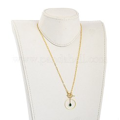Teardrop Transparent Glass Pendant Necklaces&nbsp;NJEW-JN03038-01