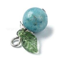 Natural Hemimorphite Dyed Fruit Pendants&nbsp;PALLOY-TA00077-02