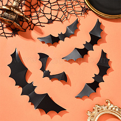 8 Bags Halloween Theme PVC Plastic Artificial 3D Bat Decorations&nbsp;DIY-SP0005-38