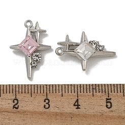 Rack Plating Alloy Rhinestone Pendants&nbsp;PALLOY-F312-20P