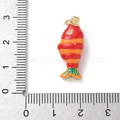 Brass Enamel Pendants&nbsp;KK-B155-03B-01G