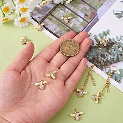 10Pcs Rack Plating Brass Micro Pave Cubic Zirconia Pendants&nbsp;ZIRC-SZ0004-24