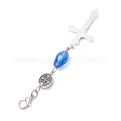 Tibetan Style Alloy Cross Pendant Decoration&nbsp;HJEW-JM02683