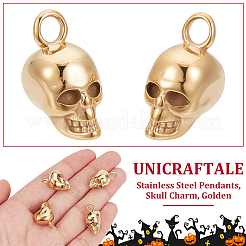 6Pcs Retro 304 Stainless Steel Pendants&nbsp;STAS-UN0060-20G