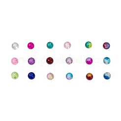 18 Colors Spray Painted Crackle Glass Beads&nbsp;CCG-JP0001-02B