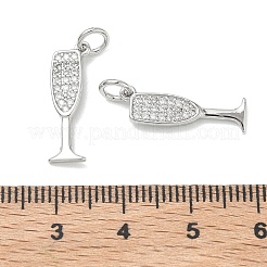 SHEGRACE Brass Clear Cubic Zirconia Charms&nbsp;XGRQ3P899-631P