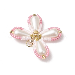 Two Tone Glass Seed Beaded Butterfly Pendants&nbsp;PALLOY-MZ00563-01