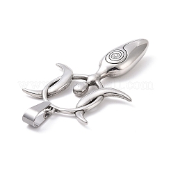 304 Stainless Steel Manual Polishing Big Pendants&nbsp;X-STAS-G276-07P