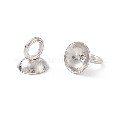 201 Stainless Steel Bead Cap Pendant Bails&nbsp;STAS-G224-24P-04