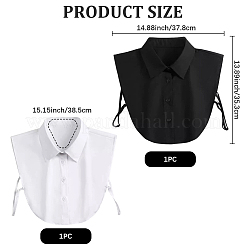 2Pcs 2 Colors Detachable Polyester Women's False Collar&nbsp;DIY-CP0013-12A