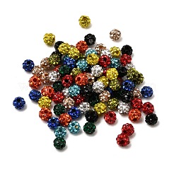 10Colors Rhinestone Clay Pave Beads&nbsp;RB-WH0005-013A