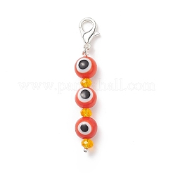 7 Chakra Handmade Lampwork Evil Eye Beaded Pendant Decorations&nbsp;HJEW-JM00792