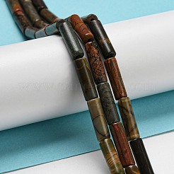 Natural Polychrome Jasper/Picasso Stone/Picasso Jasper Beads Strands&nbsp;G-G006-A06-01
