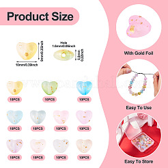 110Pcs 11 Colors Frosted Transparent Acrylic Beads&nbsp;OACR-TA0003-52