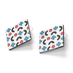 Resin Stud Earrings&nbsp;EJEW-I257-01D