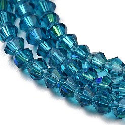 Transparent Electroplate Glass Beads Strands&nbsp;EGLA-A039-T4mm-L01